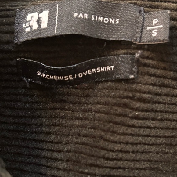 Simons Men's Corduroy Button-Front Shirt Jacket in Dark green - Picture 3 of 3